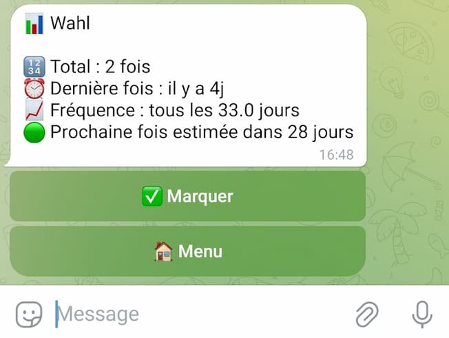 Je sais approximativement quand je dois recharger